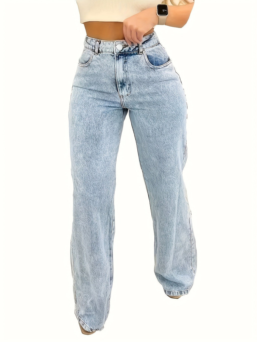 OISLOHÉ Pantalón Recto Efecto Esbelto