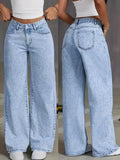 OISLOHÉ Pantalón Recto Azul Confort Elástico