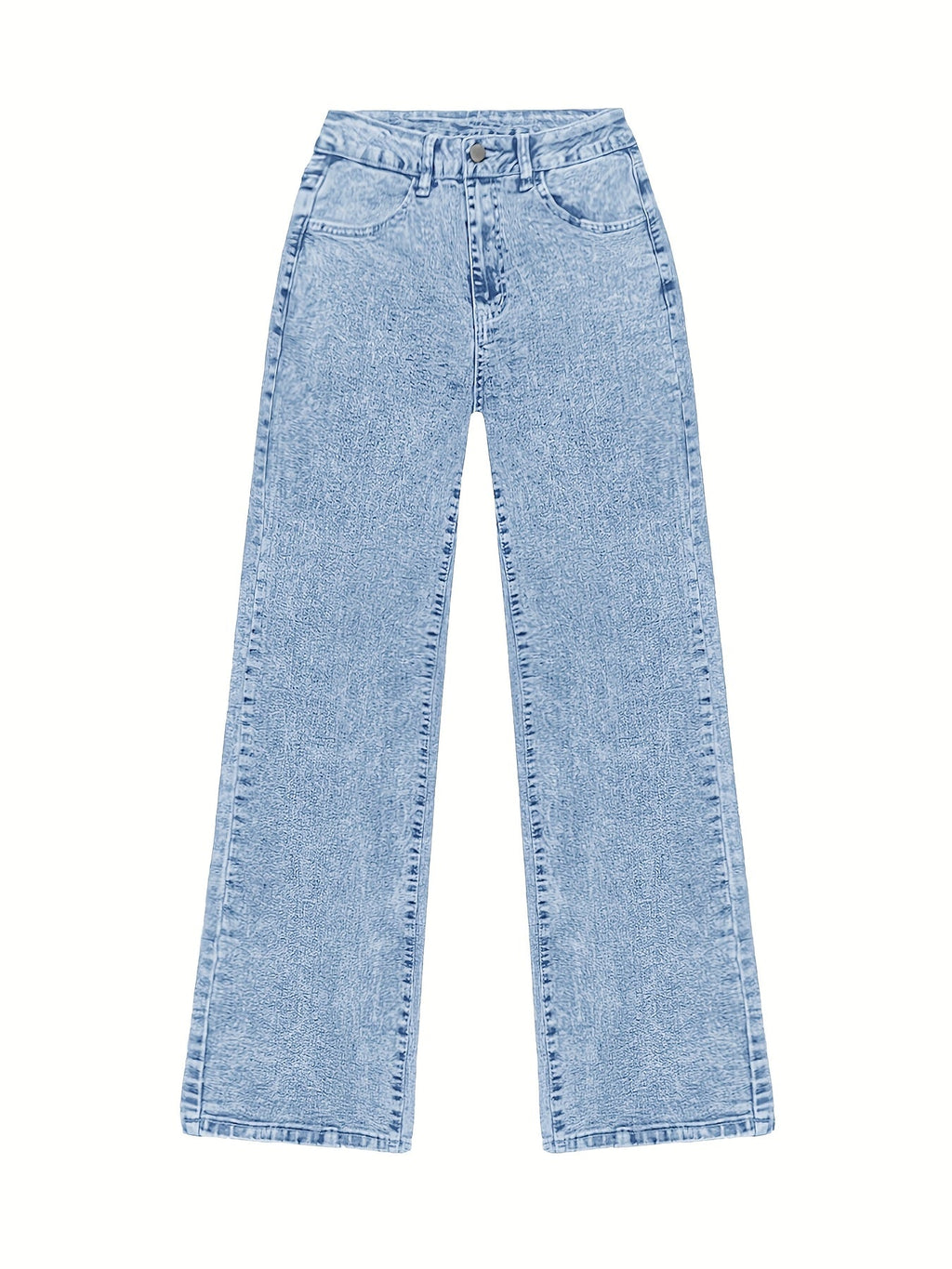OISLOHÉ Pantalón Recto Azul Confort Elástico