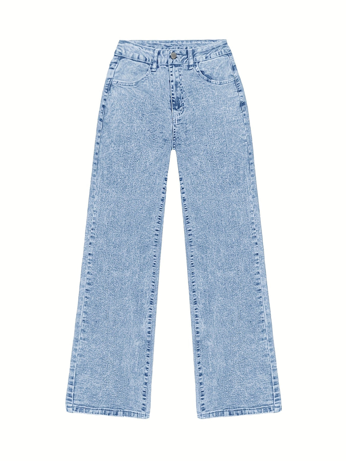 OISLOHÉ Pantalón Recto Azul Confort Elástico