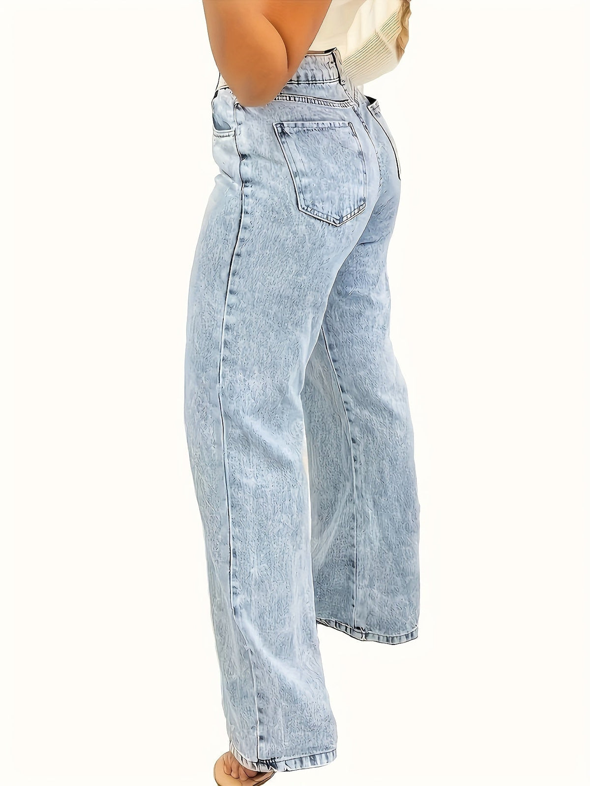 OISLOHÉ Pantalón Recto Efecto Esbelto