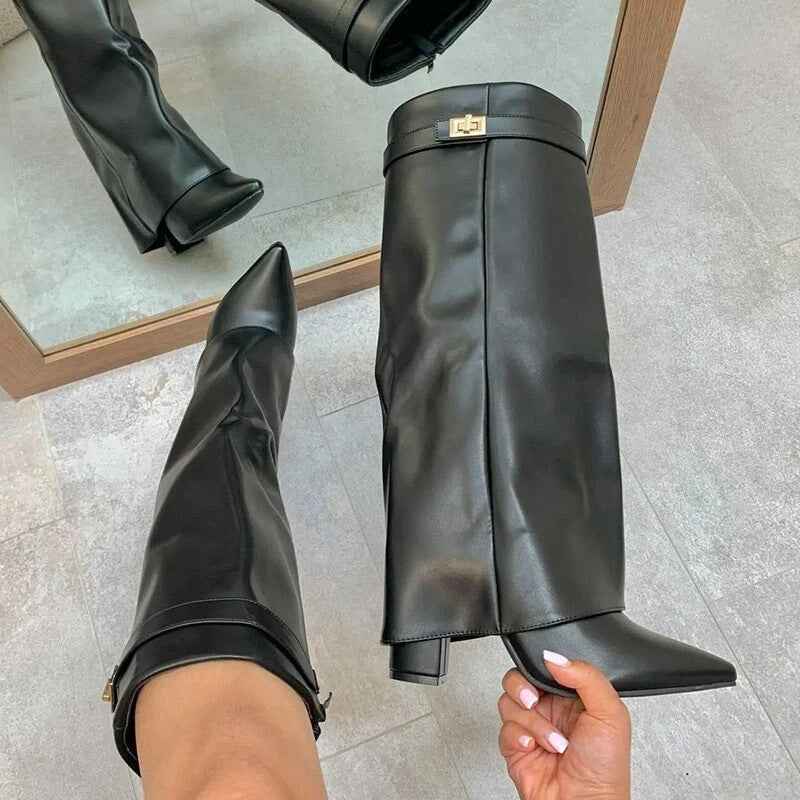 OISLOHÉ Botines Altos Pierna Ancha