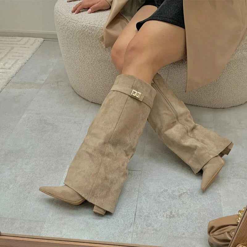 OISLOHÉ Botines Altos Pierna Ancha