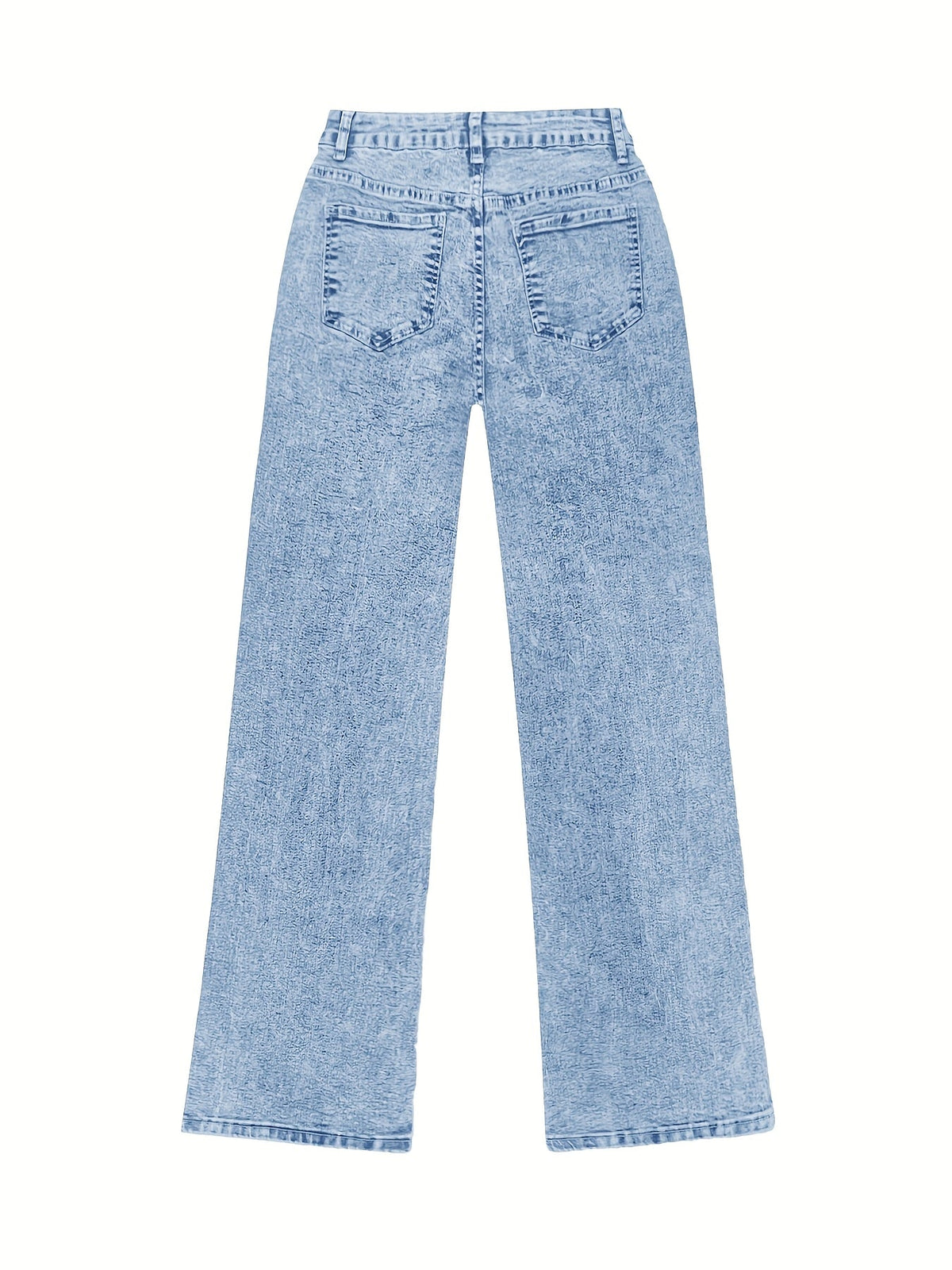 OISLOHÉ Pantalón Recto Azul Confort Elástico