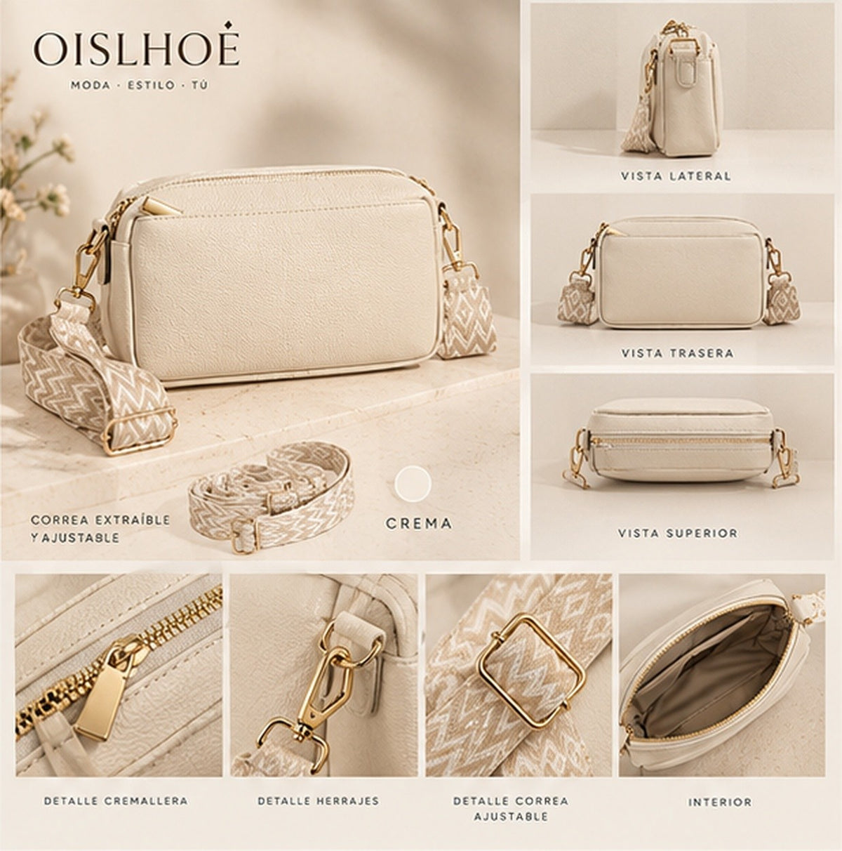 OISLOHÉ Bolso Bandolera Aria