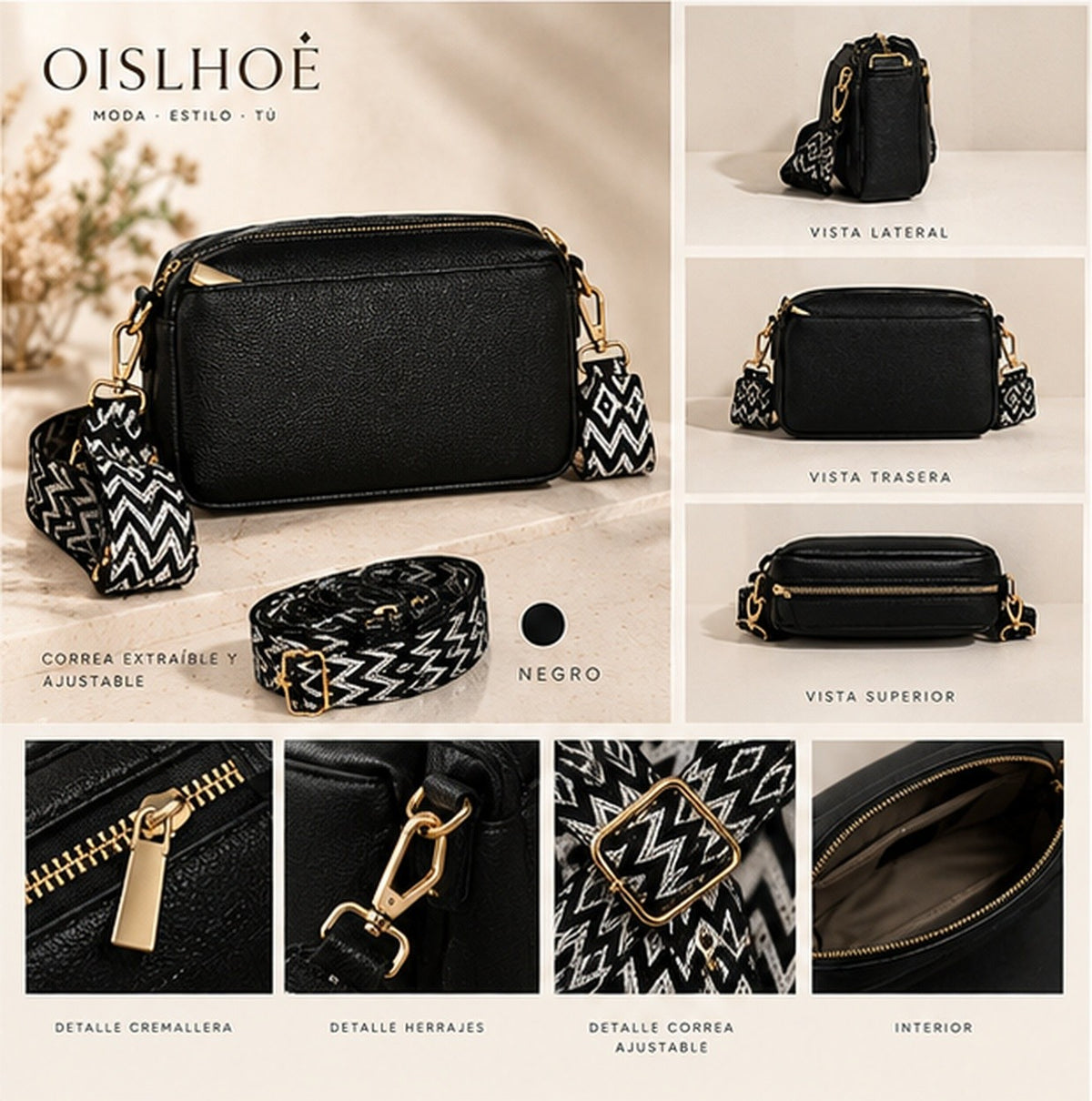 OISLOHÉ Bolso Bandolera Aria