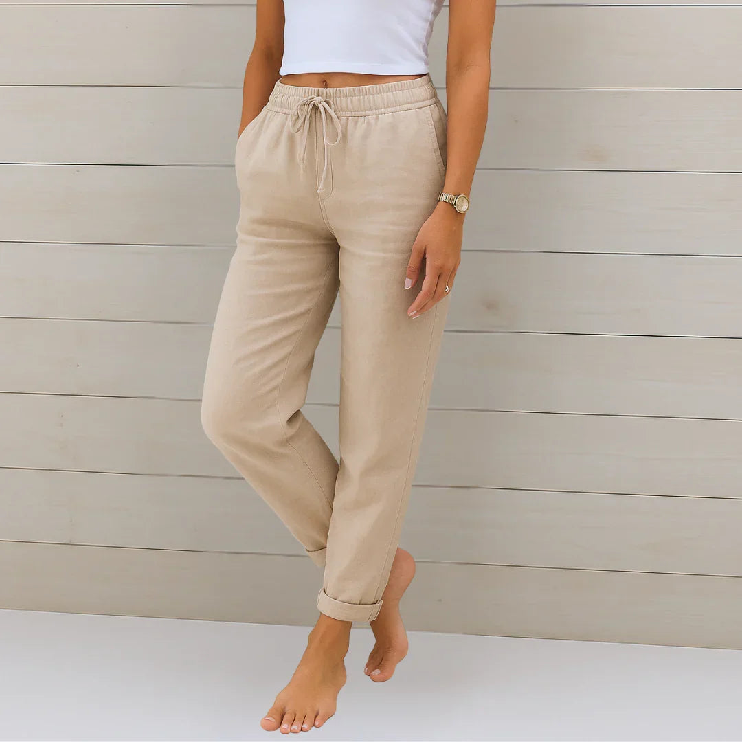 OISLOHÉ Pantalón de Lino Estirable